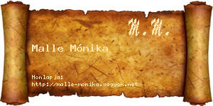 Malle Mónika névjegykártya
